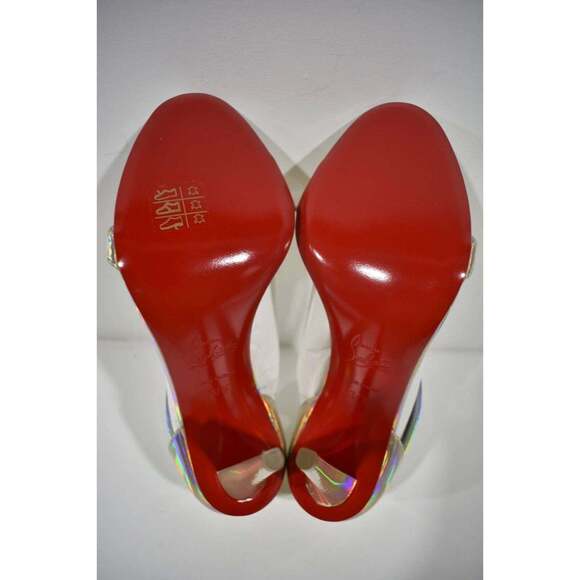 Christian Louboutin Astridal 100 Gold Patent Psychic Strap Sandal Heel Pump 37.5 - Picture 12 of 12
